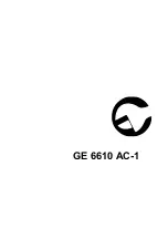 Getinge GE 6610 AC-1 Service Manual предпросмотр