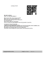 Preview for 1 page of GetLoFi PT2399 Assembly Instructions Manual