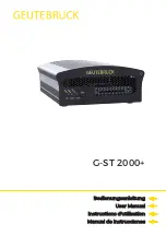 Предварительный просмотр 1 страницы Geutebruck G-ST 2000+ User Manual