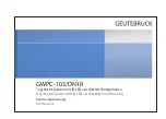 Geutebruck GWPC-103/DN-IR User Manual предпросмотр