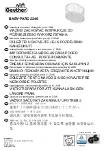 Предварительный просмотр 2 страницы Geuther BABY-PARC 2246 Instructions For Assembly And Use