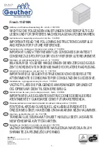 Geuther Fresh 1167WK Instructions For Assembly And Use preview