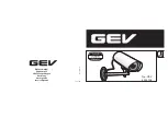 Предварительный просмотр 1 страницы GEV 009738 Manual