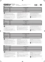 Preview for 1 page of GEV 20887 Operating Instructions