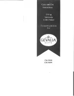 Gevalia CM-500B Care And Use Instructions Manual preview