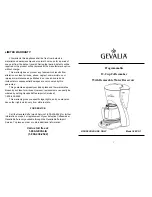 Gevalia XCC-1 User Manual preview