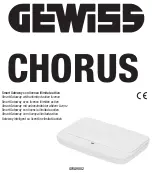 Предварительный просмотр 1 страницы Gewiss CHORUS GWA9002 User Manual