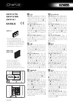 Gewiss Chorus KARALIS GW19137TG Quick Start Manual preview