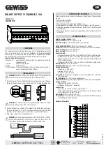 Предварительный просмотр 2 страницы Gewiss GW 90 738 Quick Start Manual