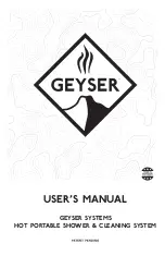 Geyser GEYSER SYSTEMS HOT PORTABLE SHOWER & CLEANING SYSTEM User Manual preview