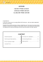 Предварительный просмотр 2 страницы Geyser GLASSLINE PRIME Instruction Manual And Warranty Card