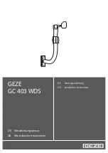 Предварительный просмотр 1 страницы GEZE GC 403 WDS Installation Instructions Manual