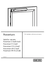 Предварительный просмотр 1 страницы GEZE Powerturn Installation And Service Instructions Manual