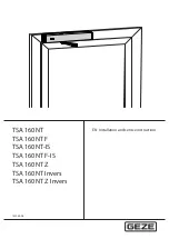 GEZE TSA 160 NT Installation And Service Instructions Manual preview