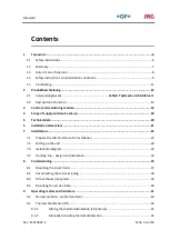 Preview for 3 page of GF JRG Coral force 5000 Installation And Operating Instructions Manual