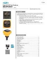 Предварительный просмотр 1 страницы GF Signet 8150 Operating Instructions Manual