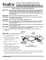 GF Health Products Grafco GF91102A Assembly And Operation Instructions preview