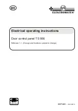 GFA Elektromaten TS 956 Electrical Operating Instructions preview