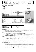 Preview for 8 page of GFC PUPILLO A3200 Operating And Maintenance Instructions Manual