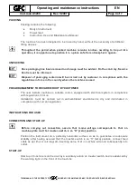 Preview for 9 page of GFC PUPILLO A3200 Operating And Maintenance Instructions Manual