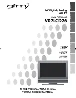 Preview for 1 page of gfm V07LCD26 Owner'S Manual