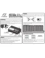 GForce ps1200 Instruction Manual preview