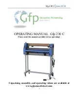 Предварительный просмотр 1 страницы Gfp 230 C Operating Manual