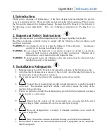 Preview for 3 page of Gfp 865DH Operating Manual