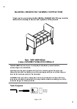 GFW BALMORAL WINDOW SEAT Assembly Instructions Manual preview