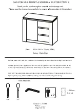 GFW CANYON MULTI UNIT Assembly Instructions Manual preview