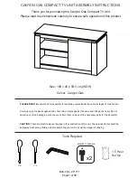 Preview for 1 page of GFW Canyon Oak Compact TV Unit Assembly Instructions Manual