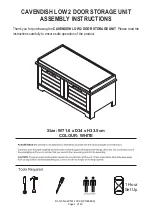 GFW CAVENDISH LOW 2 DOOR STORAGE UNIT Assembly Instructions Manual preview