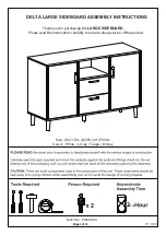 Preview for 1 page of GFW DELTA LARGE SIDEBOARD Assembly Instructions Manual