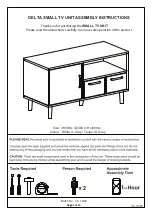 GFW DELTA SMALL TV UNIT Assembly Instructions Manual preview