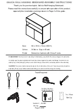 GFW Galicia Wall Hanging Sideboard Assembly Instructions Manual preview