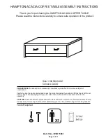 GFW HAMPTON ACACIA COFFEE TABLE Assembly Instructions Manual preview