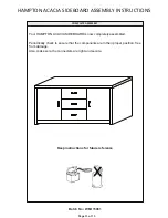 Preview for 13 page of GFW HAMPTON ACACIA SIDEBOARD Assembly Instructions Manual