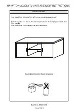 Предварительный просмотр 12 страницы GFW HAMPTON ACACIA TV UNIT Assembly Instructions Manual