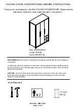 Preview for 1 page of GFW HAVANA 3 DOOR 2 DRAWER ROBE Assembly Instructions Manual