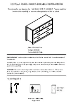 Preview for 1 page of GFW HAVANA 3 OVER 4 CHEST Assembly Instructions Manual