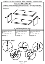 Preview for 3 page of GFW Jakarta Coffee Table With Shelf Assembly Instructions Manual