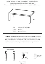 GFW JAKARTA COFFEE TABLE Assembly Instructions preview