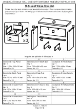 Preview for 3 page of GFW JAKARTA CONSOLE HALL DESK WITH DRAWERS Assembly Instructions Manual