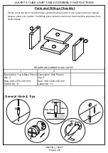 Preview for 3 page of GFW Jakarta Cube Lamp Table Assembly Instructions Manual