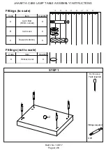 Preview for 4 page of GFW Jakarta Cube Lamp Table Assembly Instructions Manual