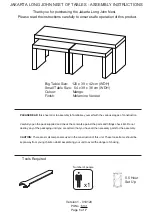 Preview for 1 page of GFW JAKARTA LONG JOHN Assembly Instructions Manual