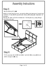 Preview for 6 page of GFW JASMINE GAS LIFT BED Assembly Instruction Manual