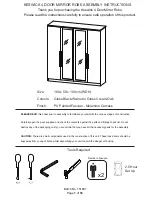 GFW KESWICK 4 DOOR MIRROR ROBE Assembly Instructions Manual preview