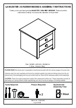 Preview for 1 page of GFW Lancaster 2 Drawer Bedside Assembly Instructions Manual