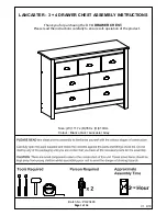 Preview for 1 page of GFW LANCASTER 3 PLUS 4 DRAWER CHEST Assembly Instructions Manual